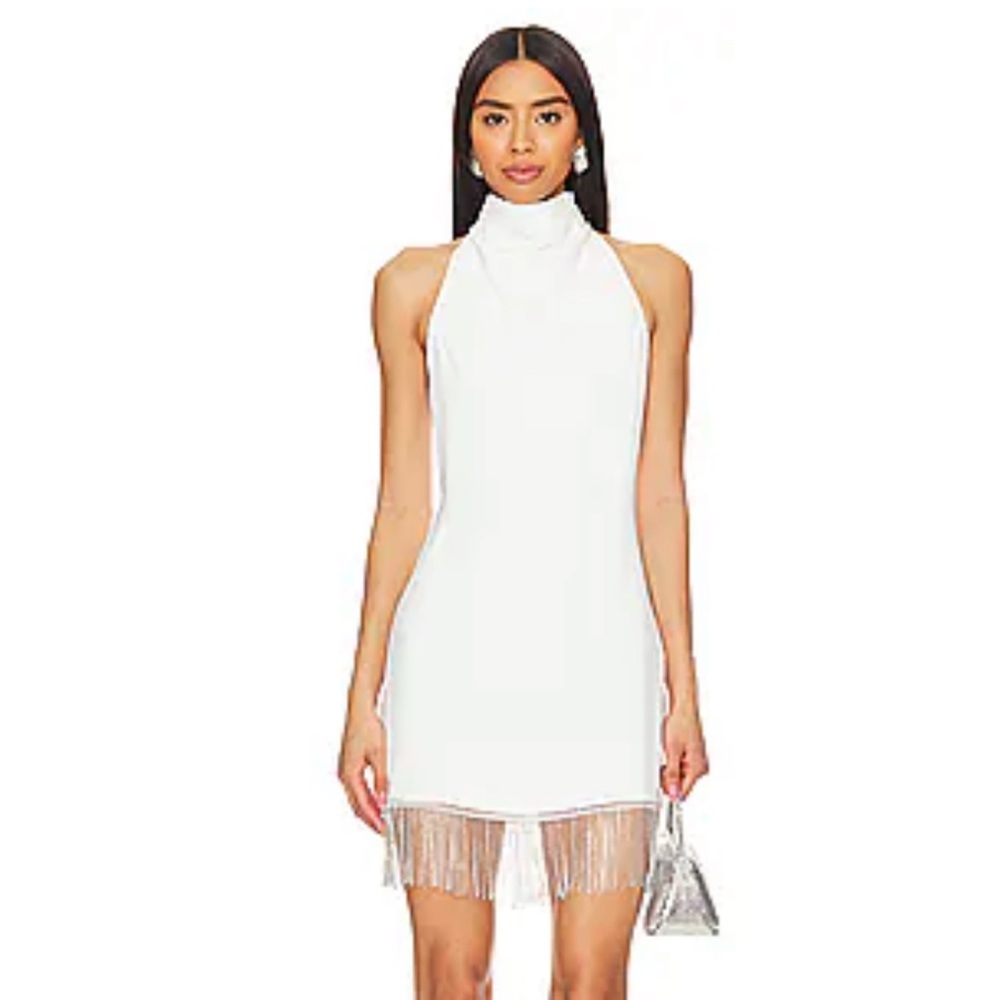 REVOLVE White Sheath Mini Dress Scoop Neck Sleeveless